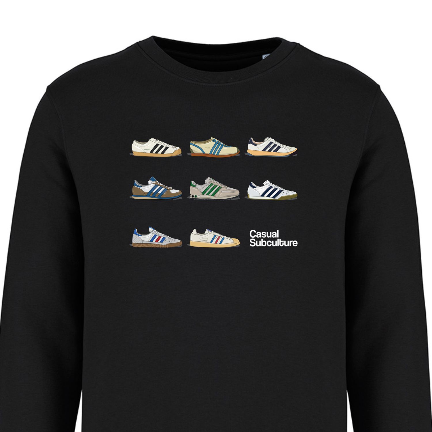 Vintage Trainer Sweatshirt, COLOUR: BLACK