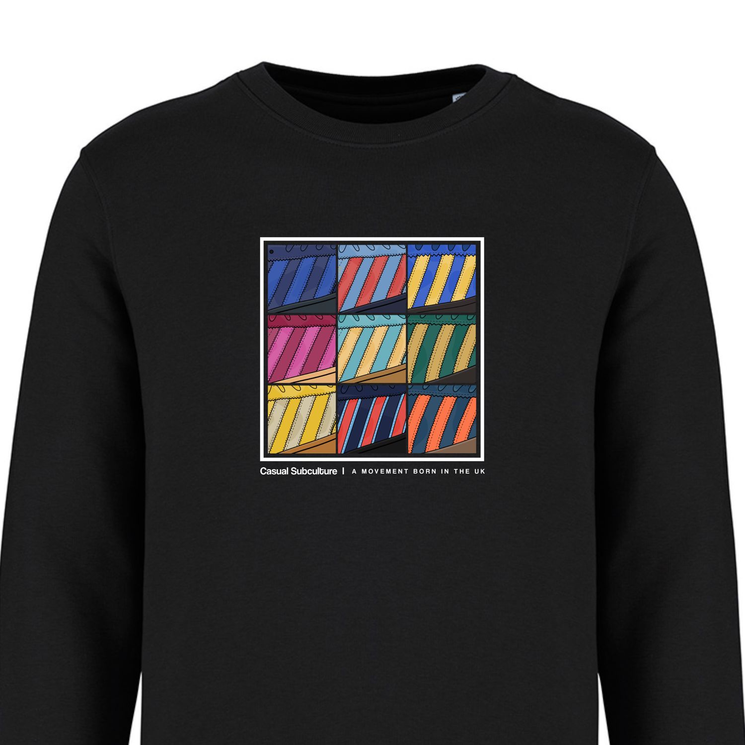 Trainer Collage Sweatshirt, COLOUR: BLACK