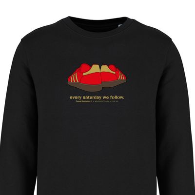 Every Saturday we Follow Sweatshirt - Red / Gold