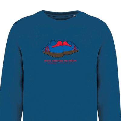 Every Saturday we Follow Sweatshirt - Blue / Red