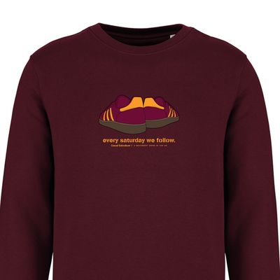 Every Saturday we Follow Sweatshirt - Amber / Burgundy