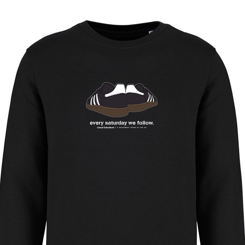Every Saturday we Follow Sweatshirt - Black / White