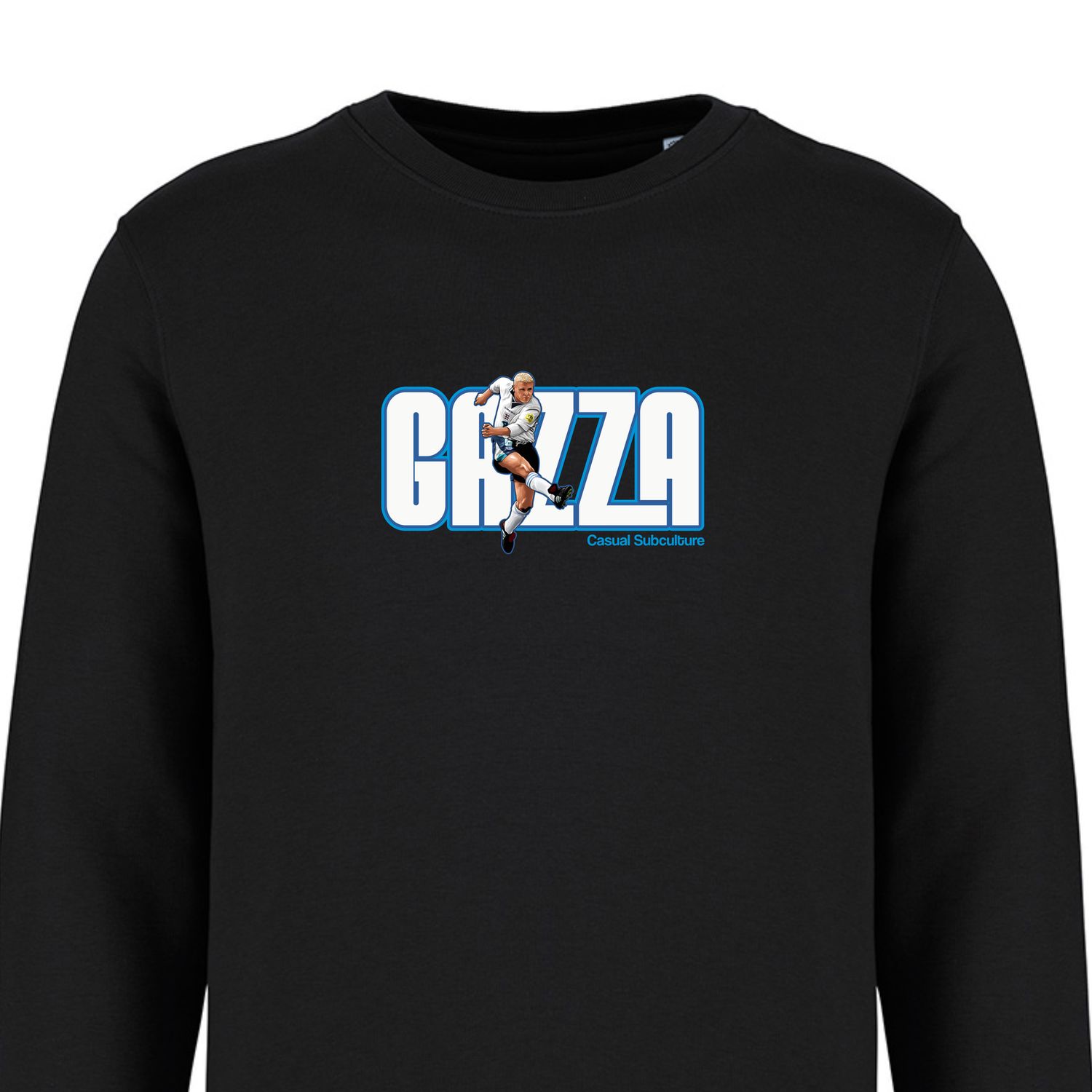 Gazza England Retro Sweatshirt, COLOUR: BLACK