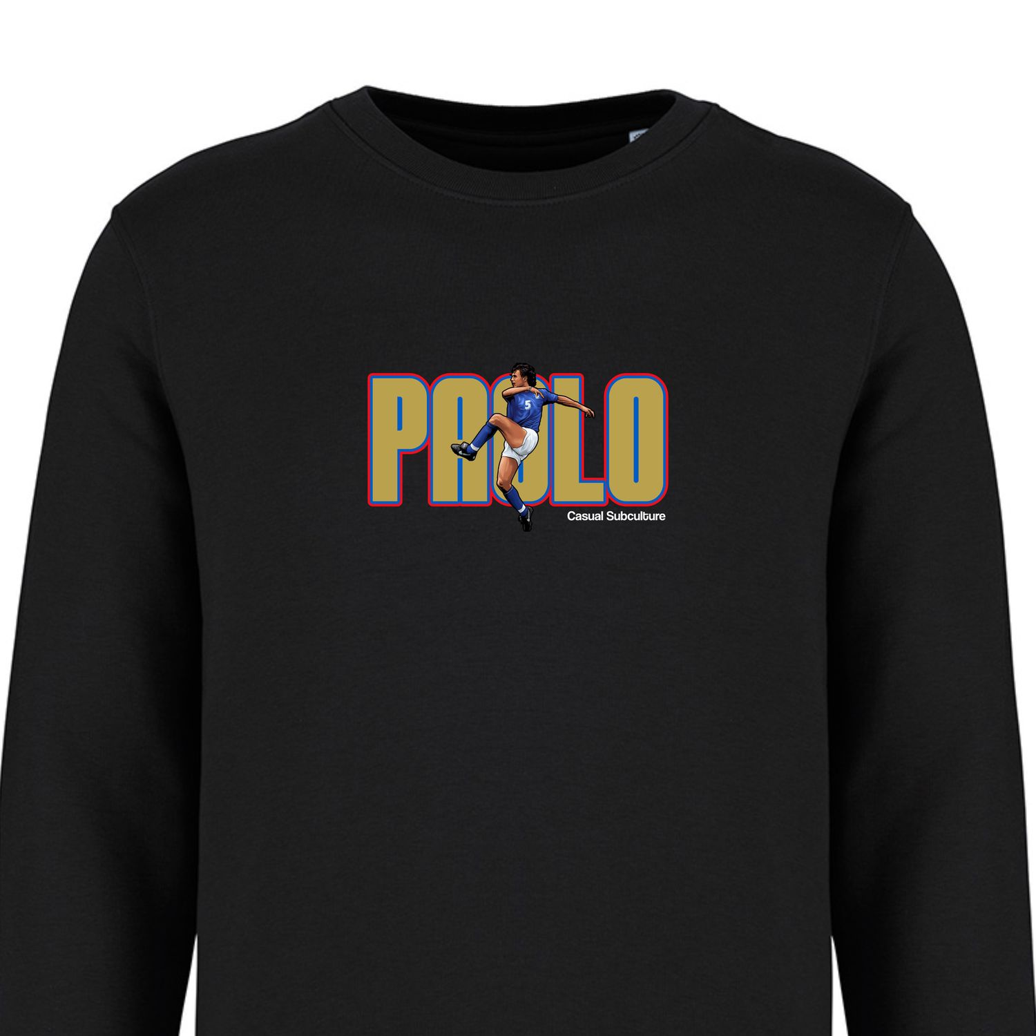 Paolo Italy Retro Sweatshirt, COLOUR: BLACK