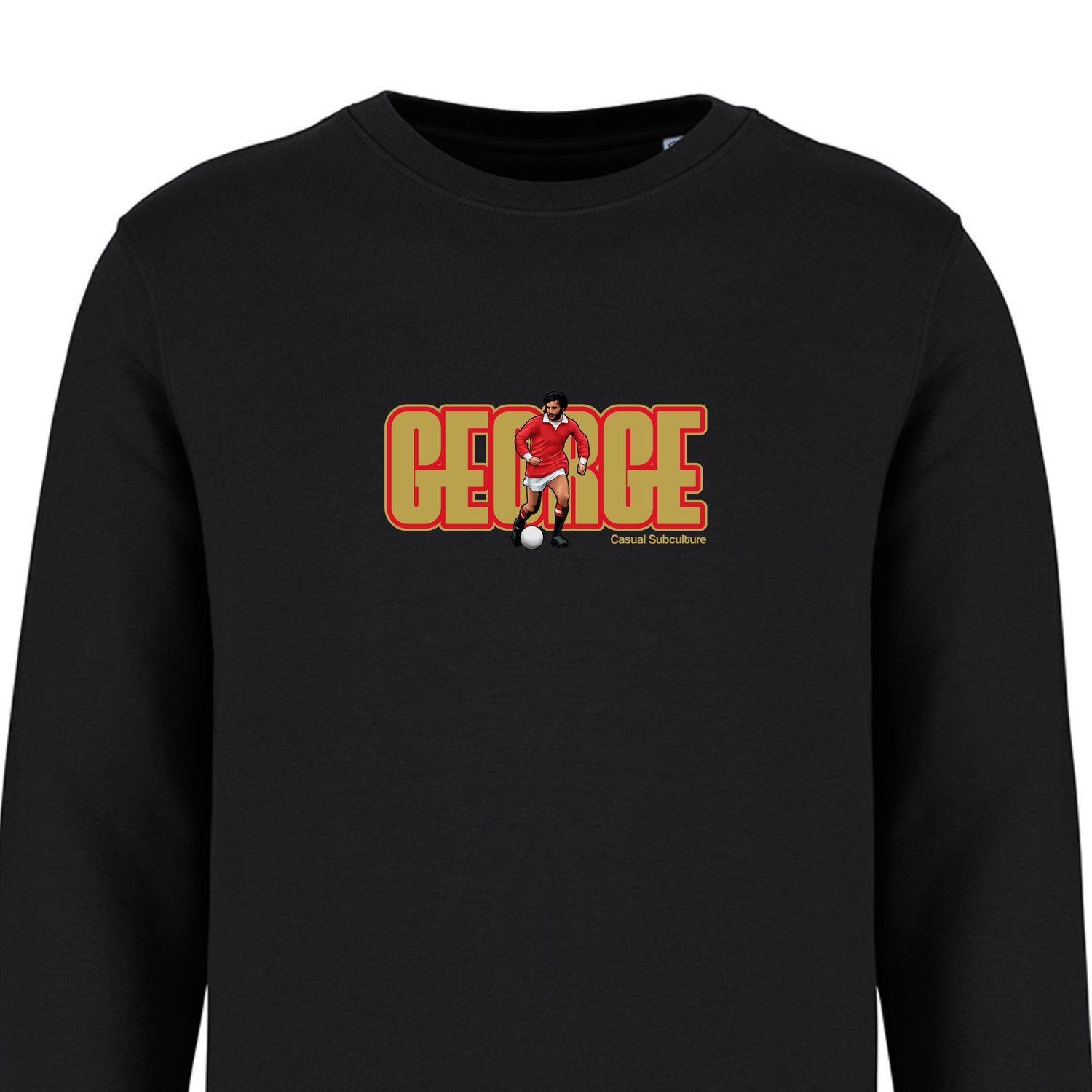 George Manchester Retro Sweatshirt, COLOUR: BLACK