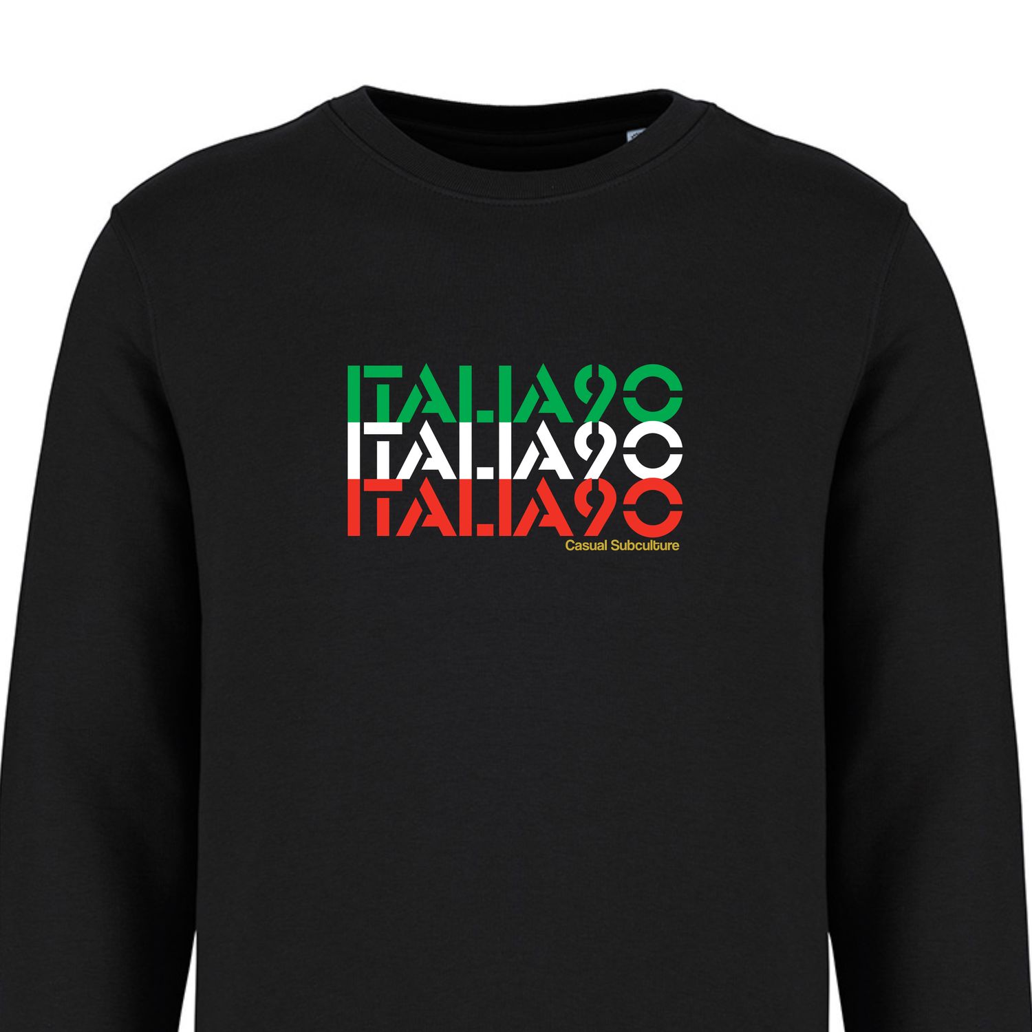 Italia90 Retro Sweatshirt, COLOUR: BLACK