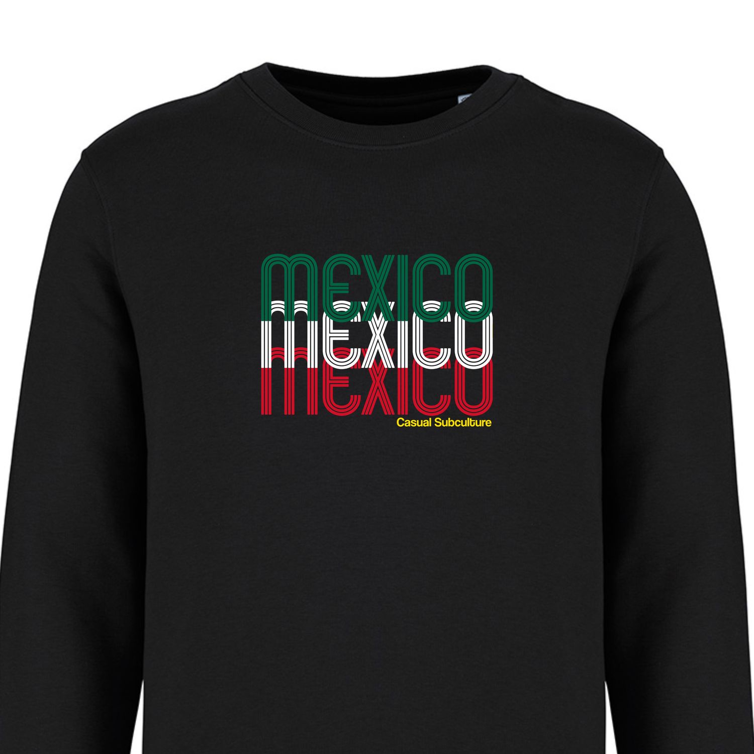 Mexico Retro Sweatshirt, COLOUR: BLACK