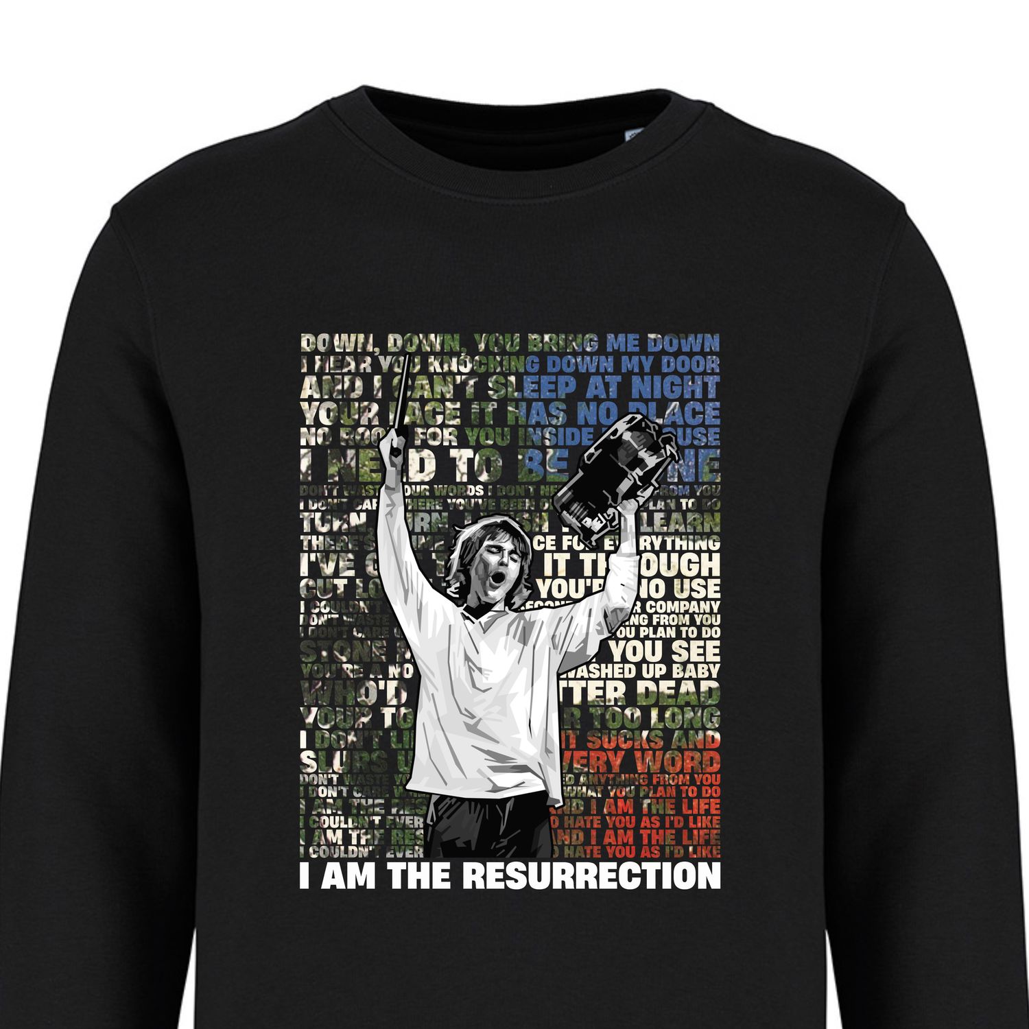 Roses Resurrection Sweatshirt, COLOUR: BLACK