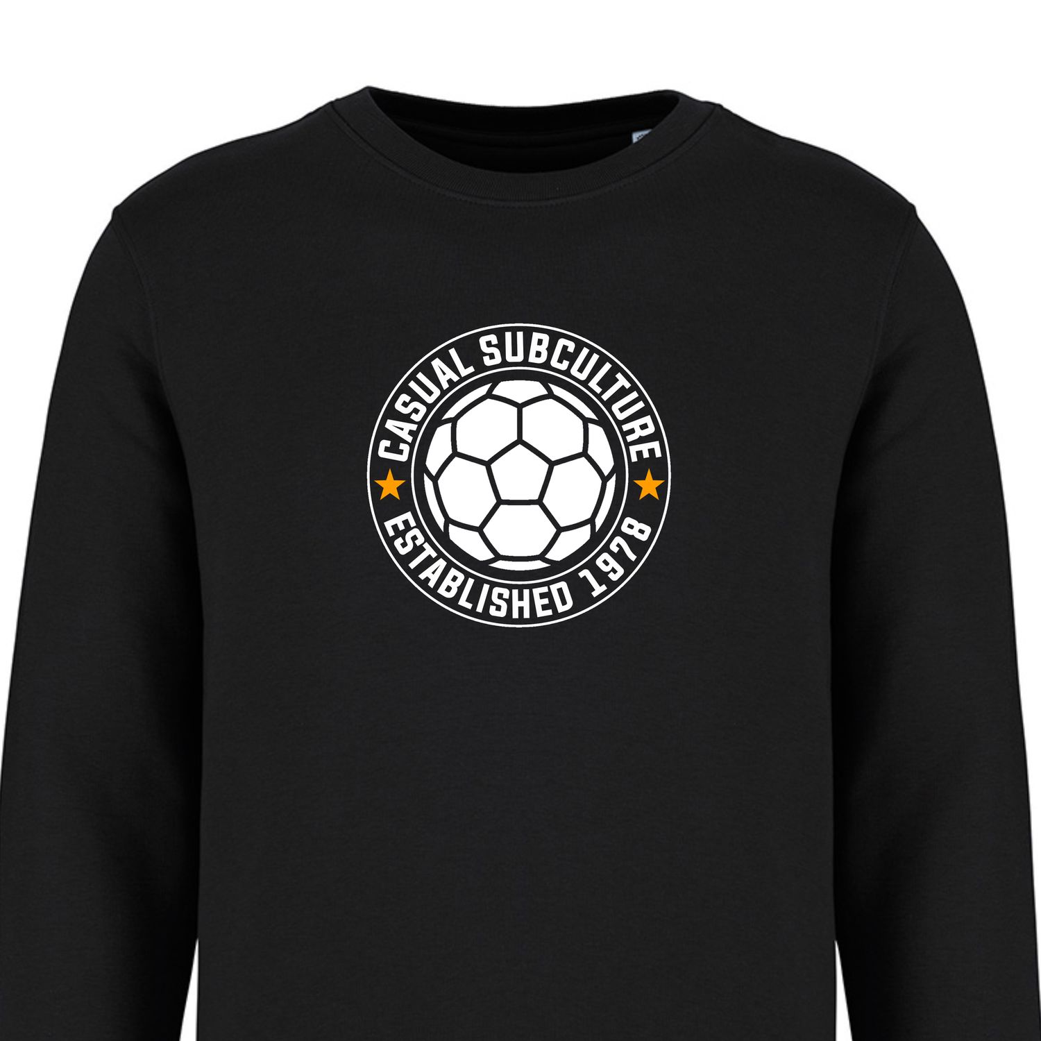 Casual Subculture Retro Football Sweatshirt, COLOUR: BLACK