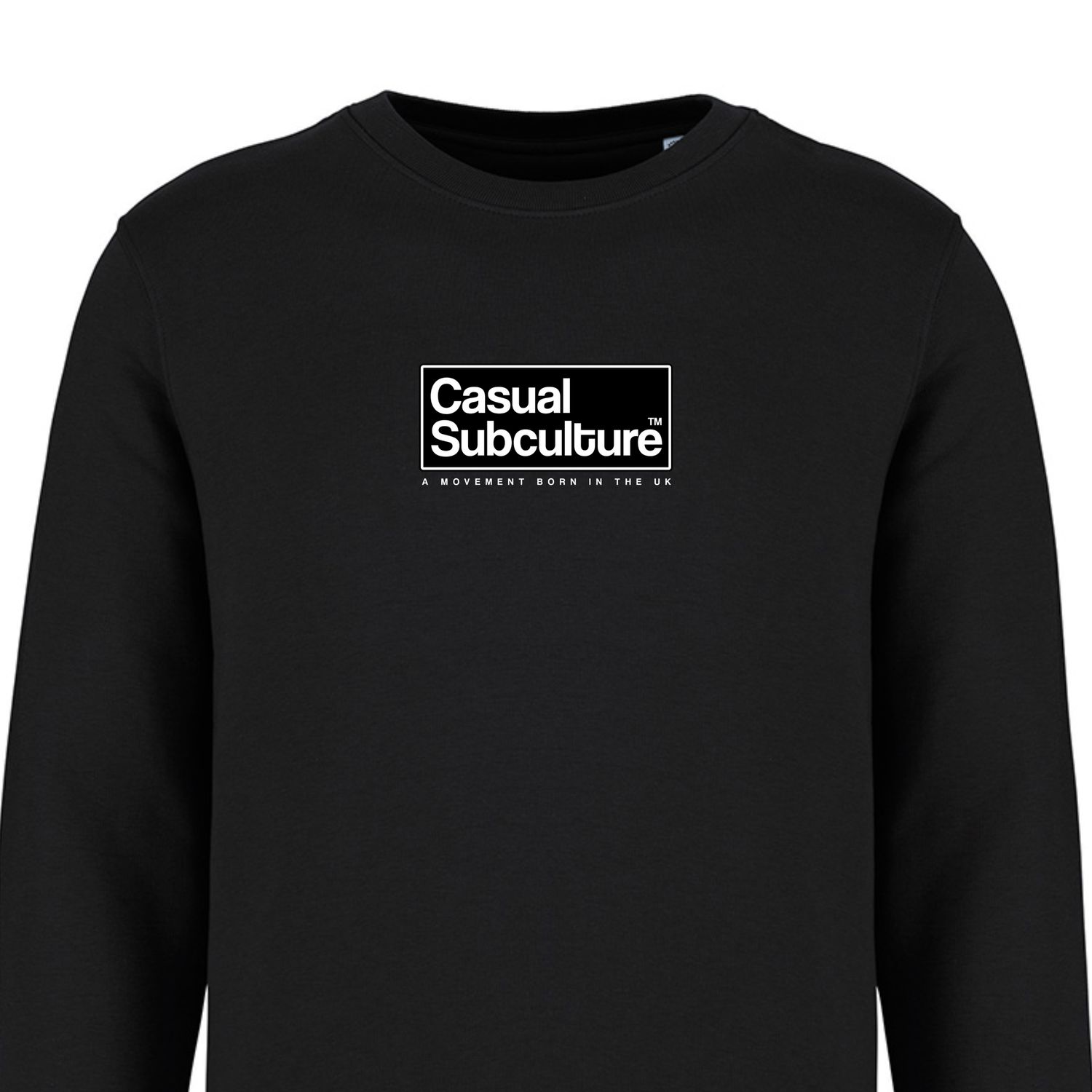 Casual Subculture Box Logo Sweatshirt, COLOUR: BLACK