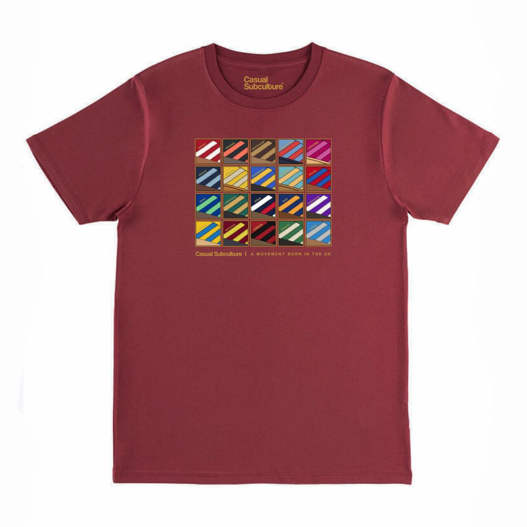 City Series Collage T Shirt, COLOUR: BURGUNDY