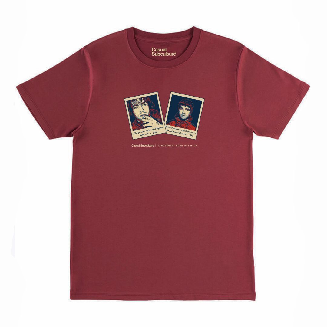 CS Liam/Noel Polaroid T Shirt, COLOUR: BURGUNDY