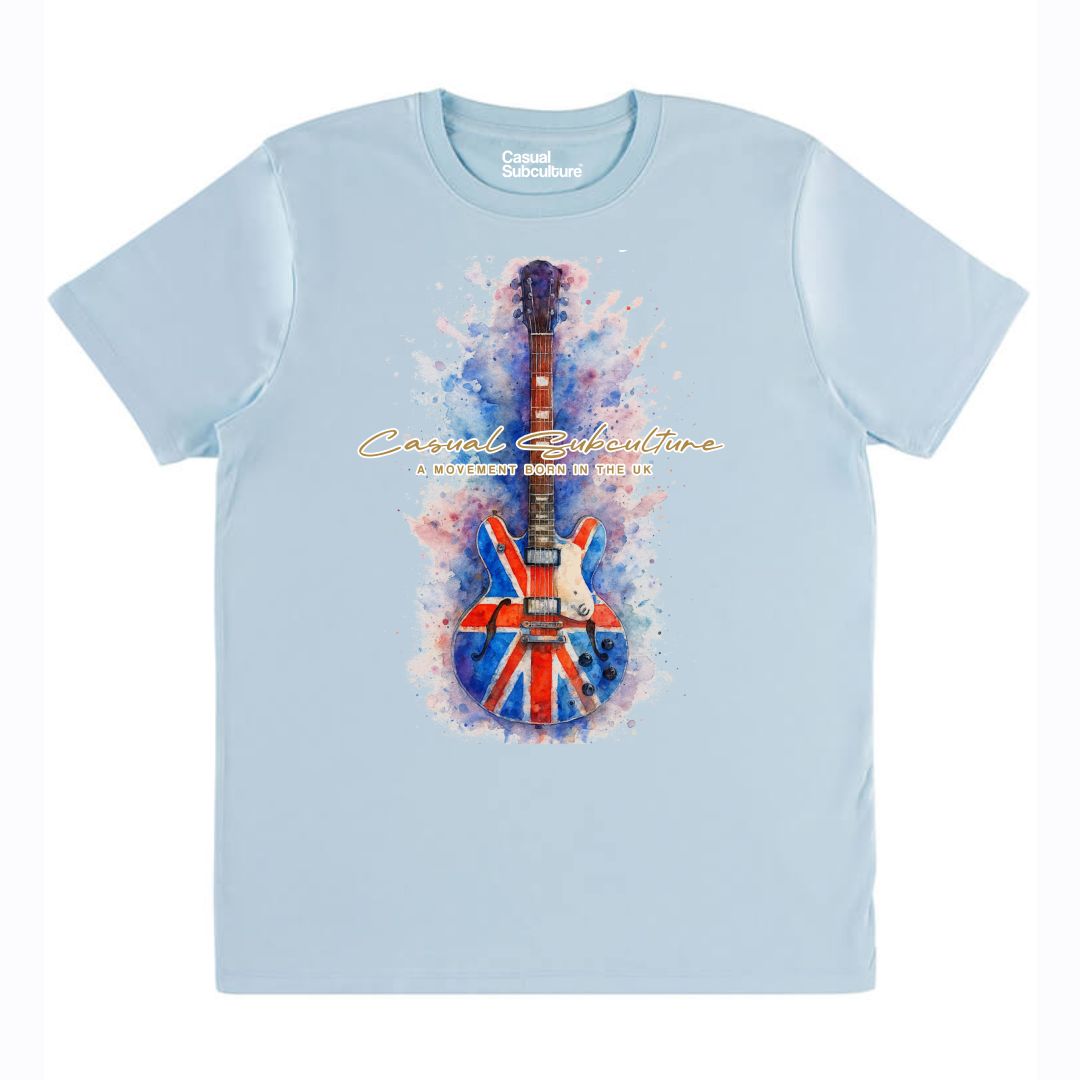 CS Union Jack Guitar T Shirt, COLOUR: AQUA