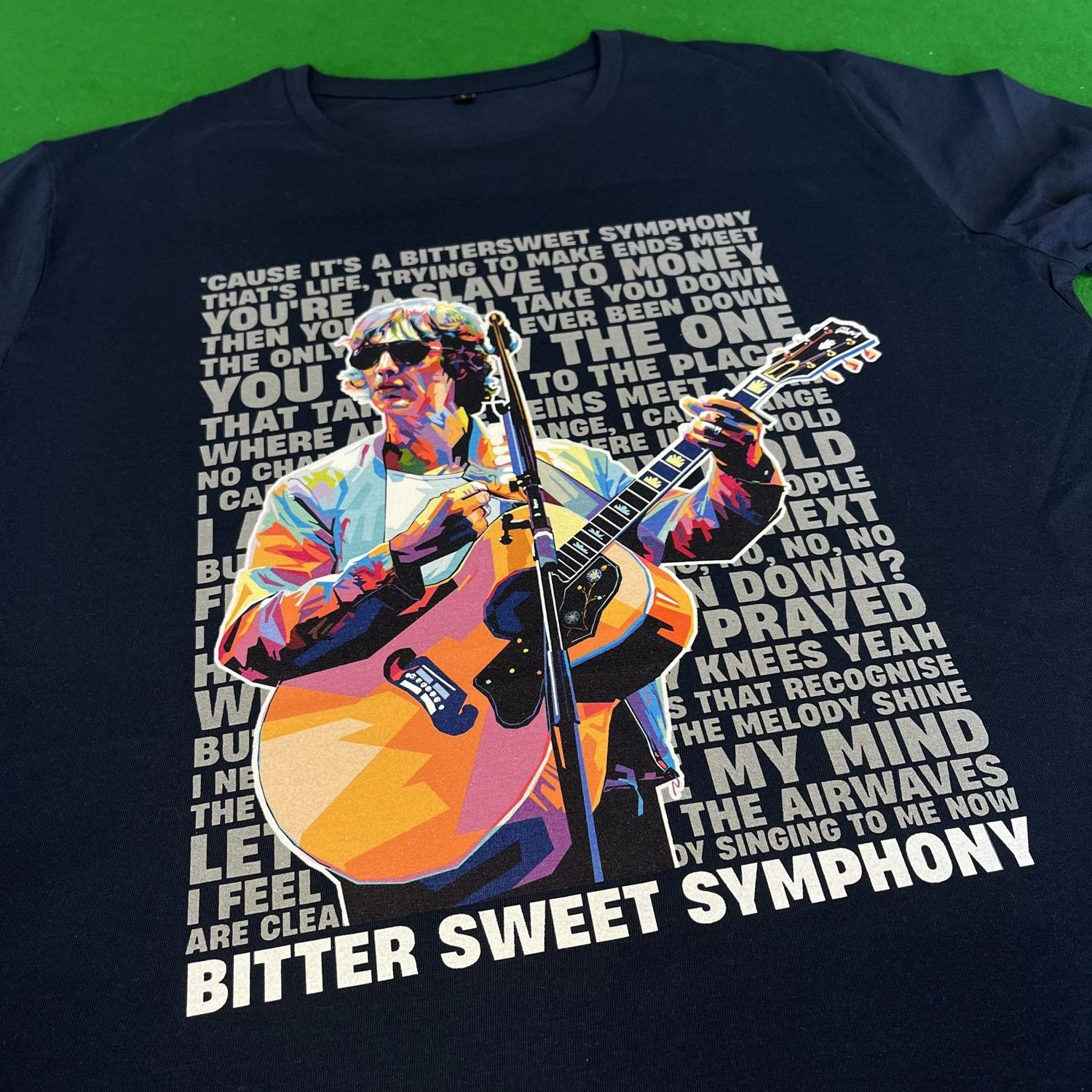Bitter Sweet Symphony T Shirt - Navy  - LARGE