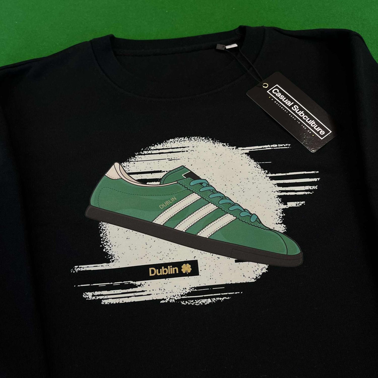 Dublin St Patricks Day Trainer Sweatshirt - Black  - SMALL