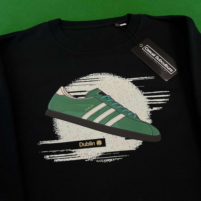 Dublin St Patricks Day Trainer Sweatshirt - Black  - SMALL