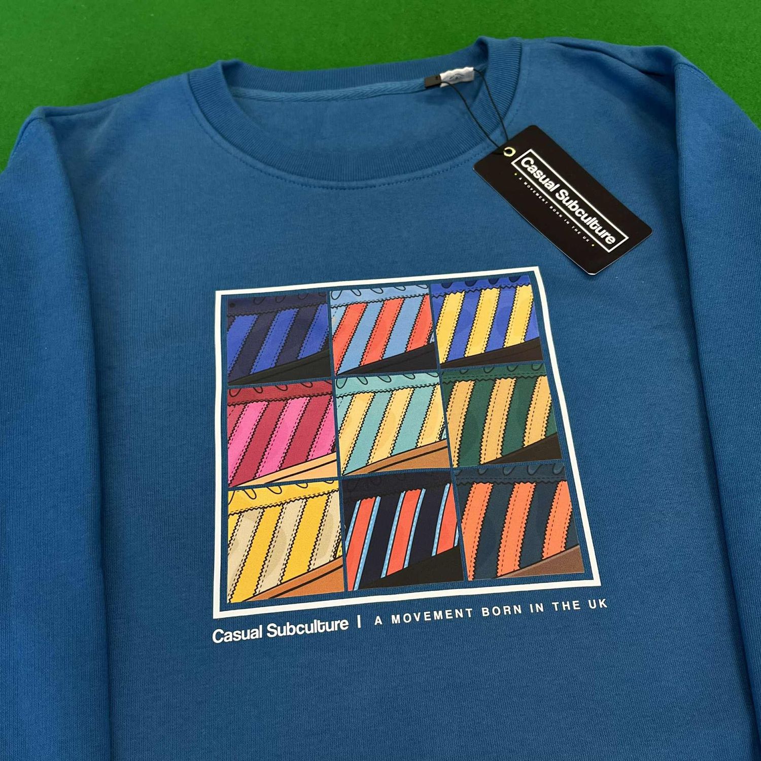 Trainers Collage Sweatshirt - Blue  - MEDIUM