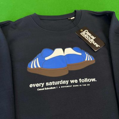Every Saturday we Follow Sweatshirt - Navy  - MEDIUM