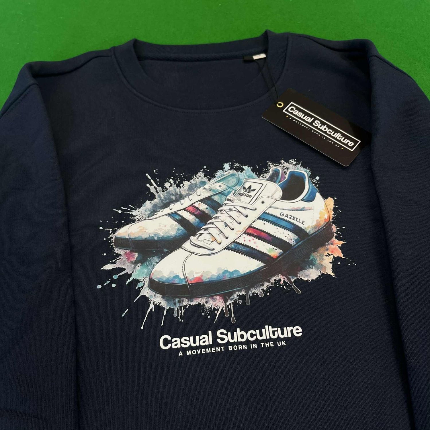 Gazelle Watercolour Sweatshirt - Navy  - MEDIUM