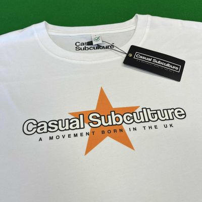 Casual Subculture Star T Shirt - White  - LARGE