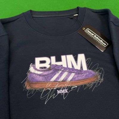 BHM Scribble Trainer Sweatshirt - Navy  - LARGE