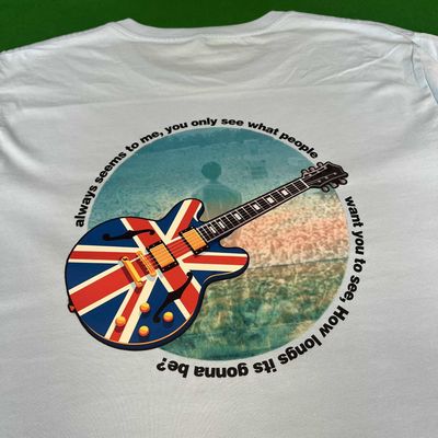 Oasis Whatever Backprint T Shirt - Aqua - XL