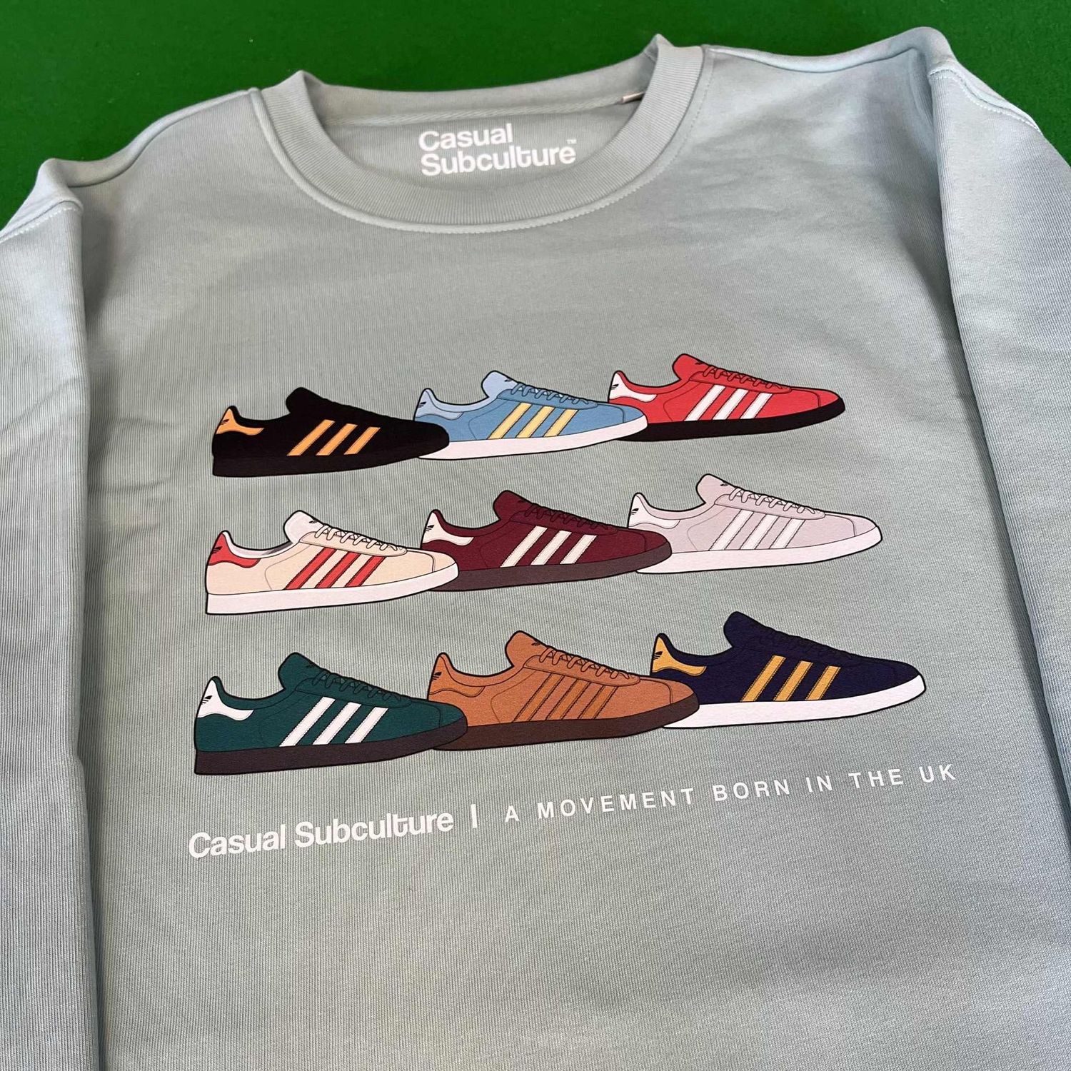 Gazelle Trainer Sweatshirt - Sage Green - XL