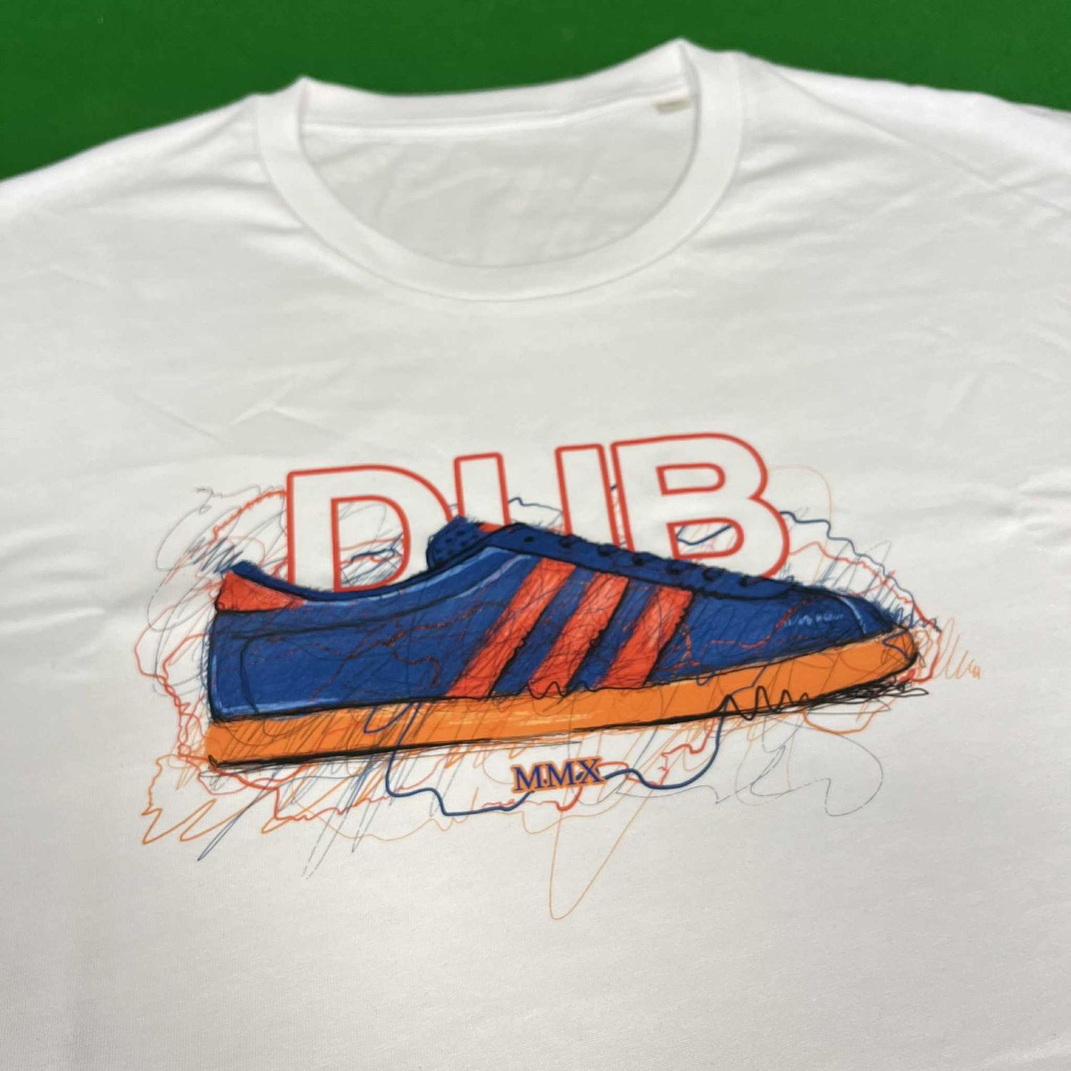 Dublin Scribble Trainer T Shirt - White - 3XL