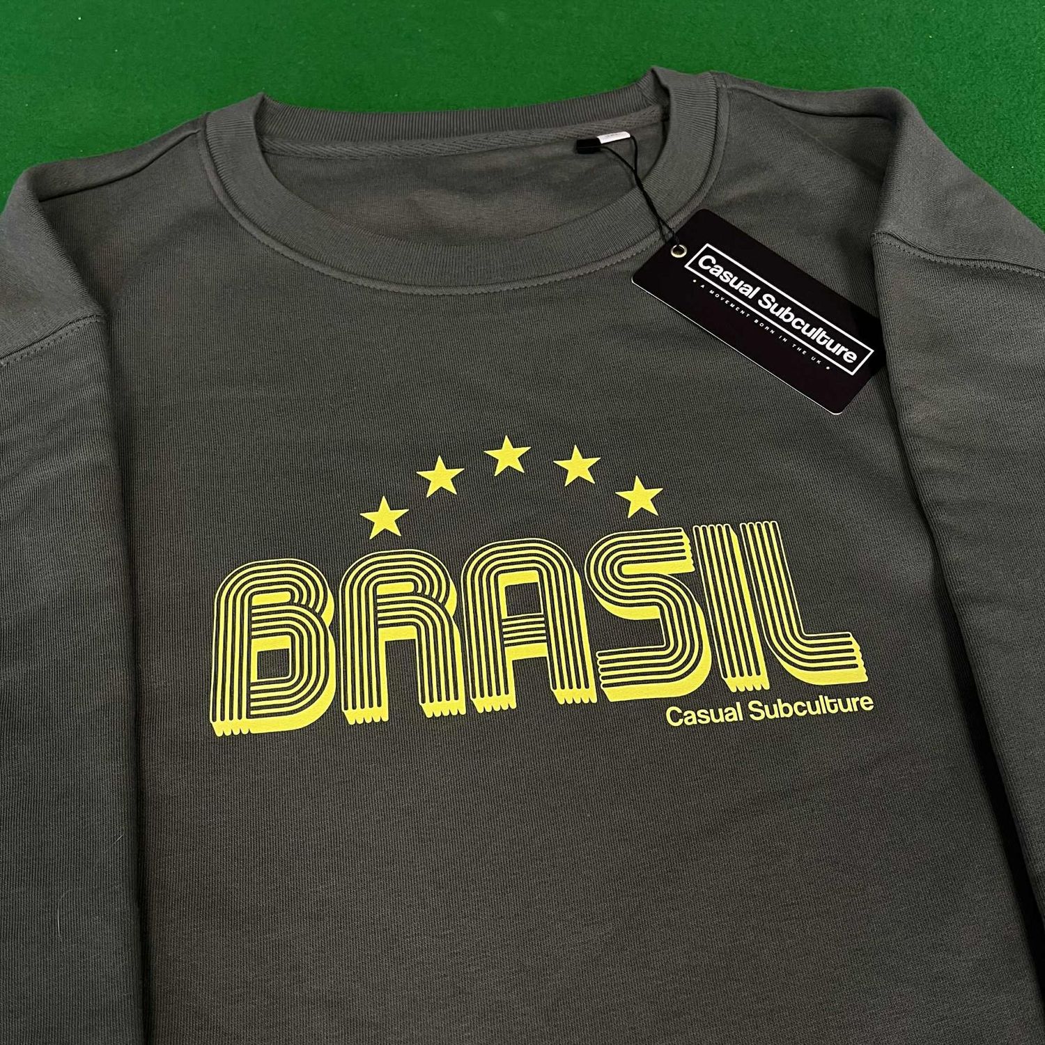 Brazil Retro Sweatshirt - Khaki - 3XL