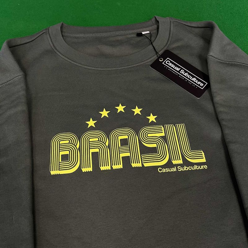 Brazil Retro Sweatshirt - Khaki - 3XL
