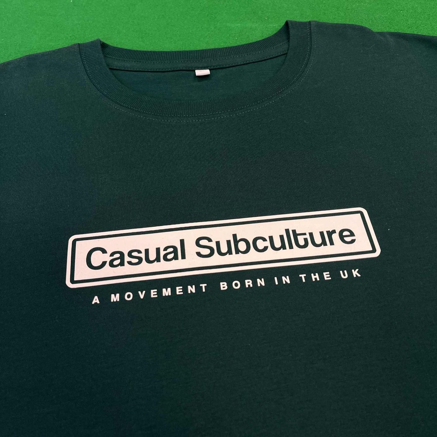 Casual Sub Logo T Shirt - Green - LARGE