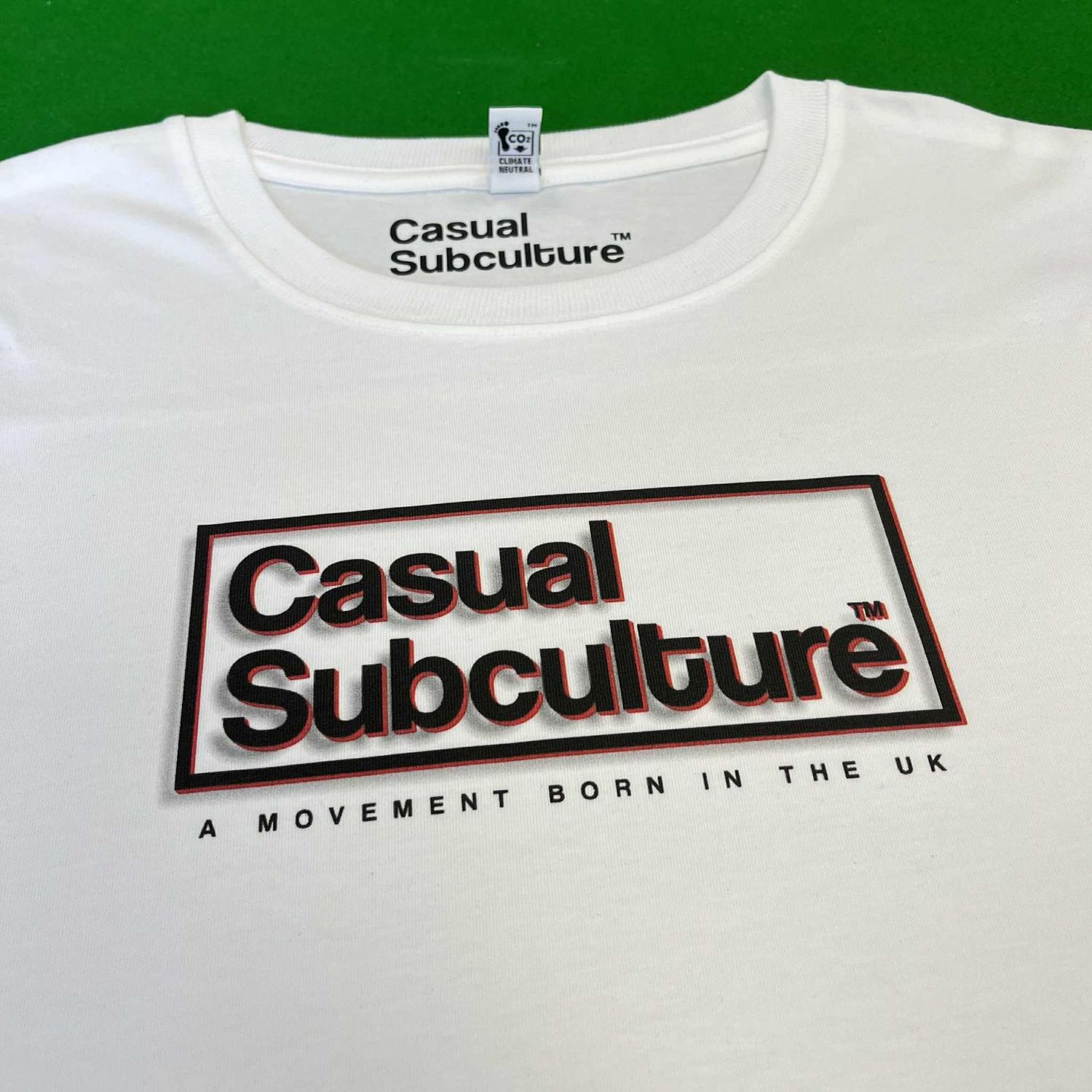 Casual Sub Box Logo T Shirt - White - LARGE