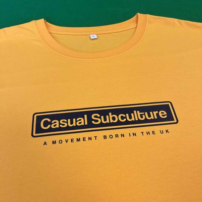 Casual Sub Logo T Shirt - Gold - LARGE