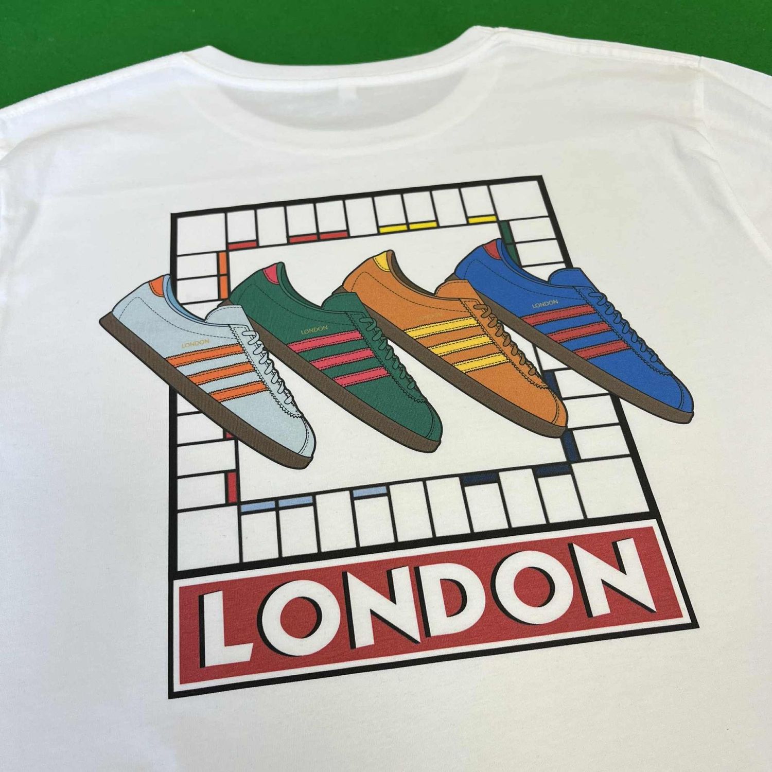 London Monopoly Backprint T Shirt - White - LARGE
