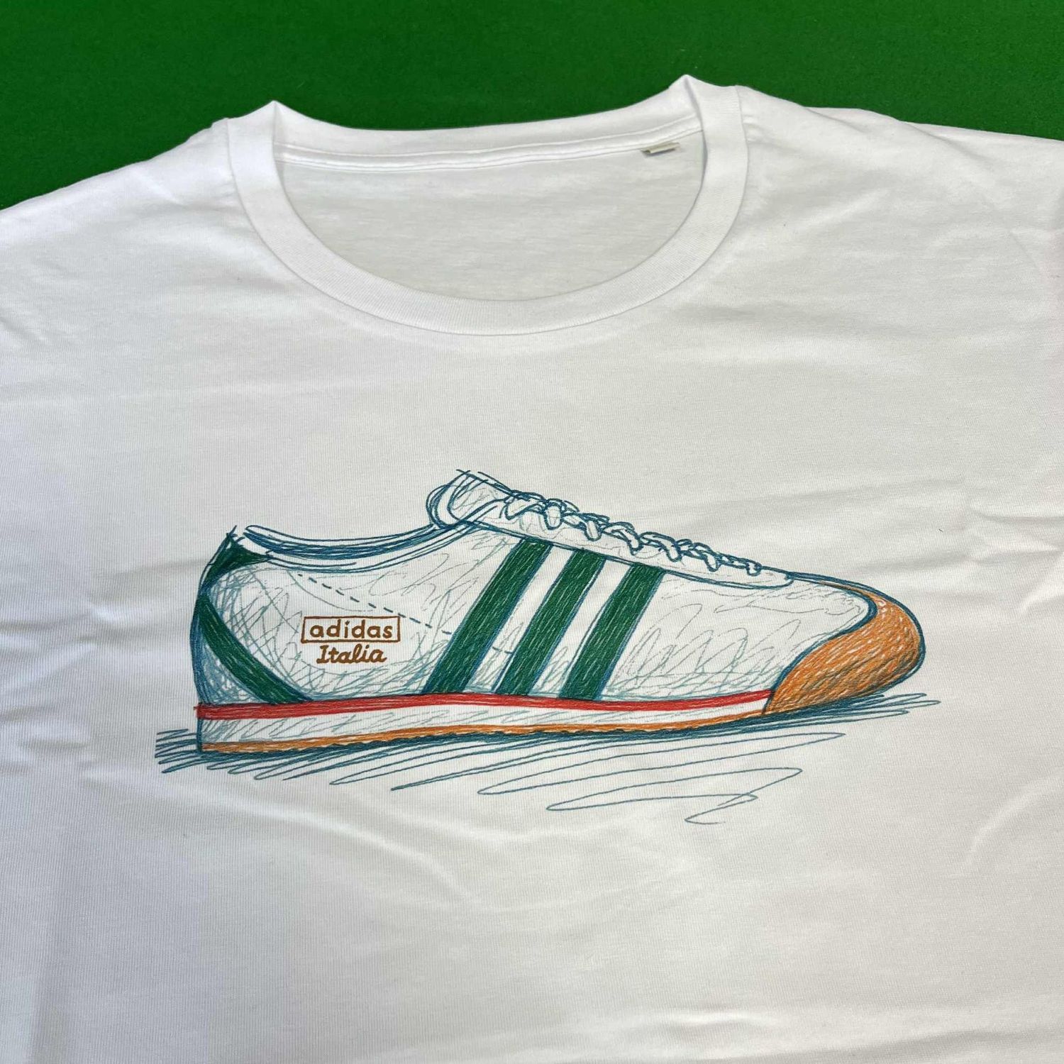 Italia Trainer T Shirt - White - LARGE