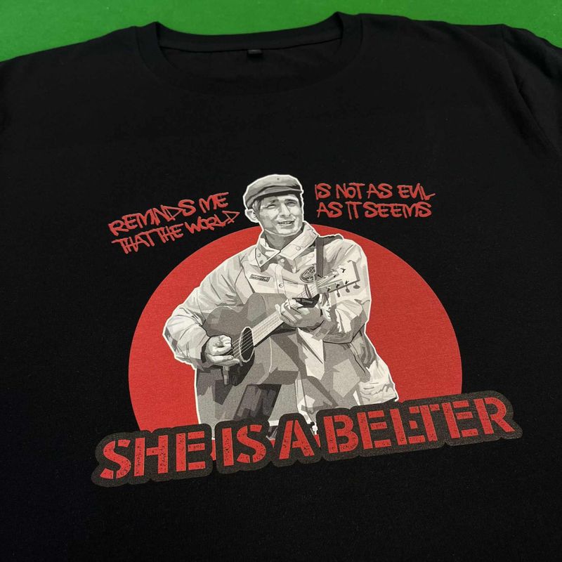 Gerry Cinnamon Belter T Shirt - Black - LARGE