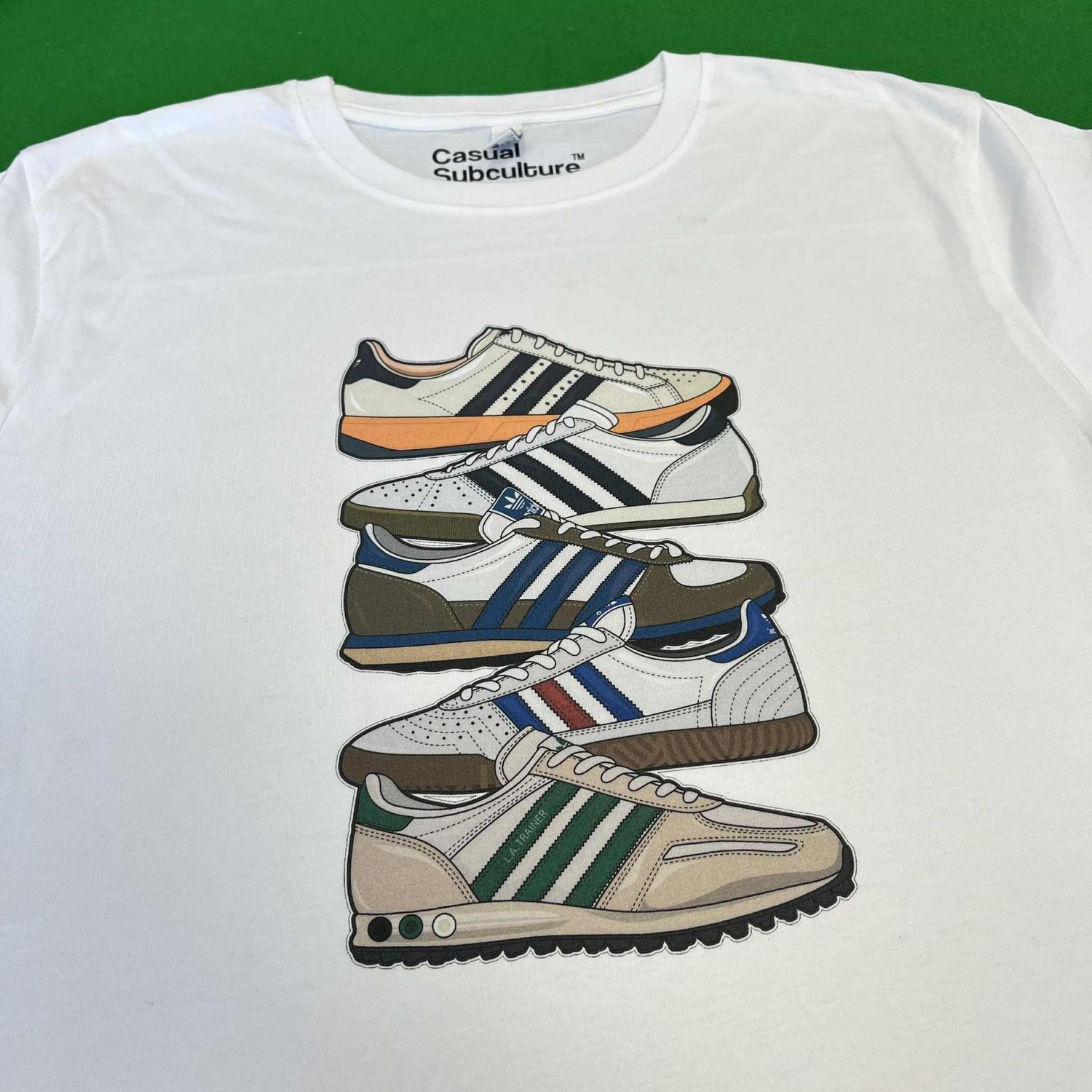 Trainer Stack T Shirt - White - LARGE