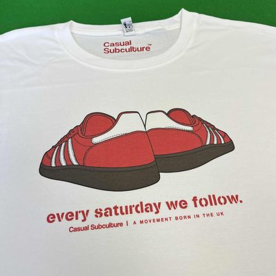 Every Saturday we Follow T Shirt - White - XXL