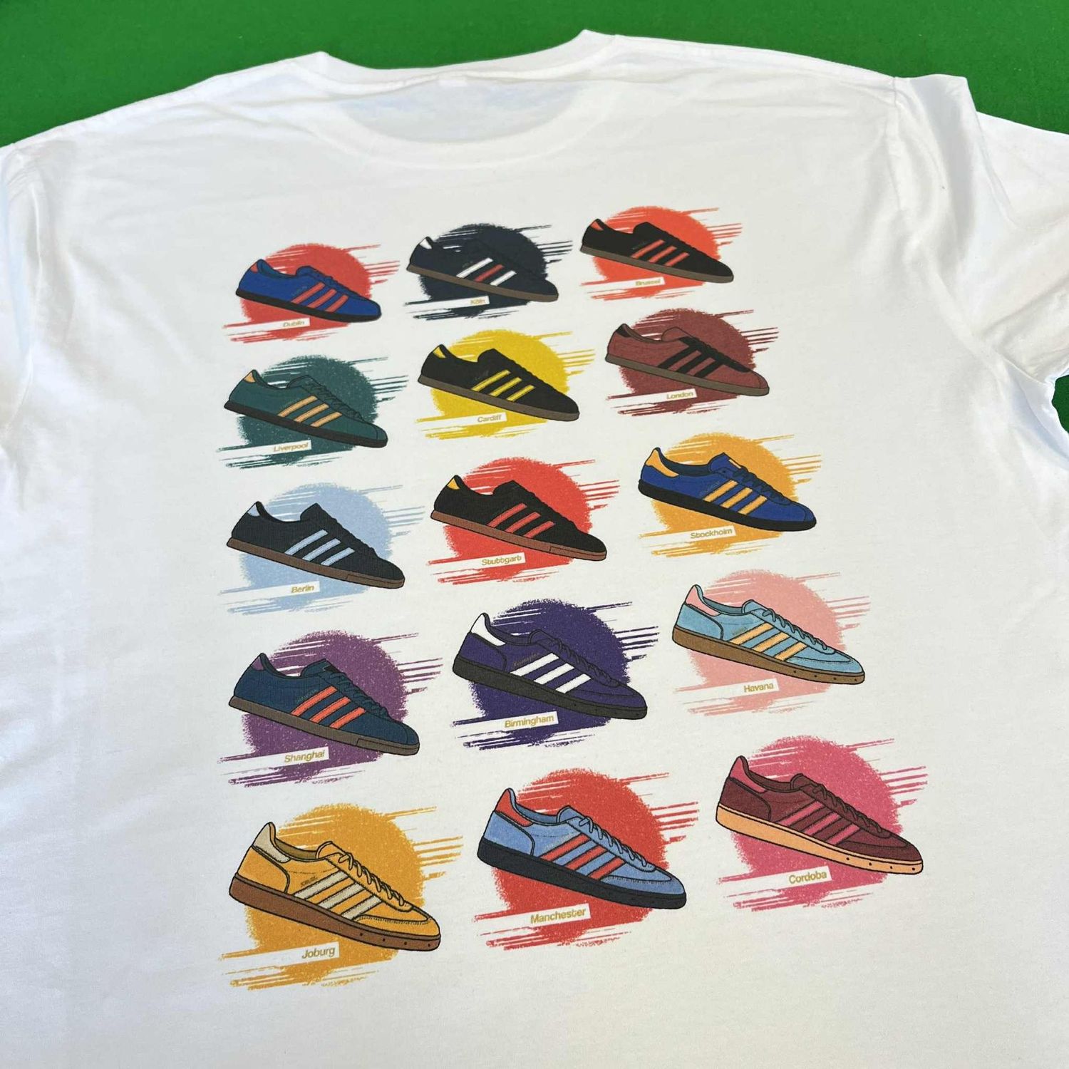 City Series Backprint T Shirt - White - LARGE