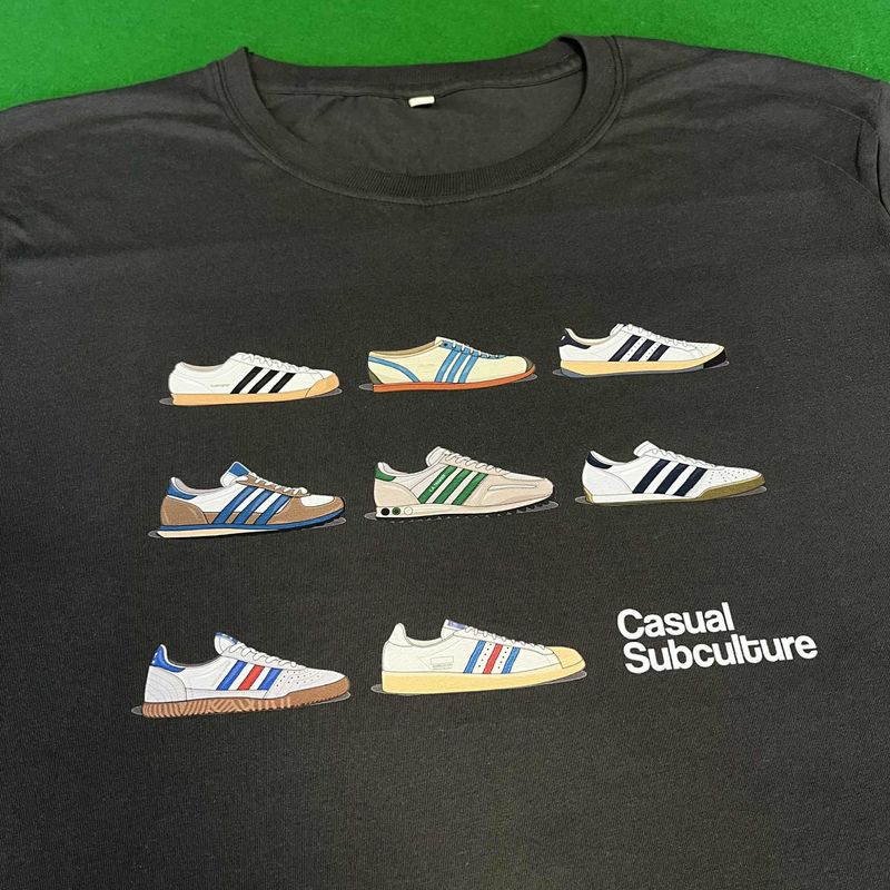 Vintage Trainer T Shirt - Deep Grey - XL