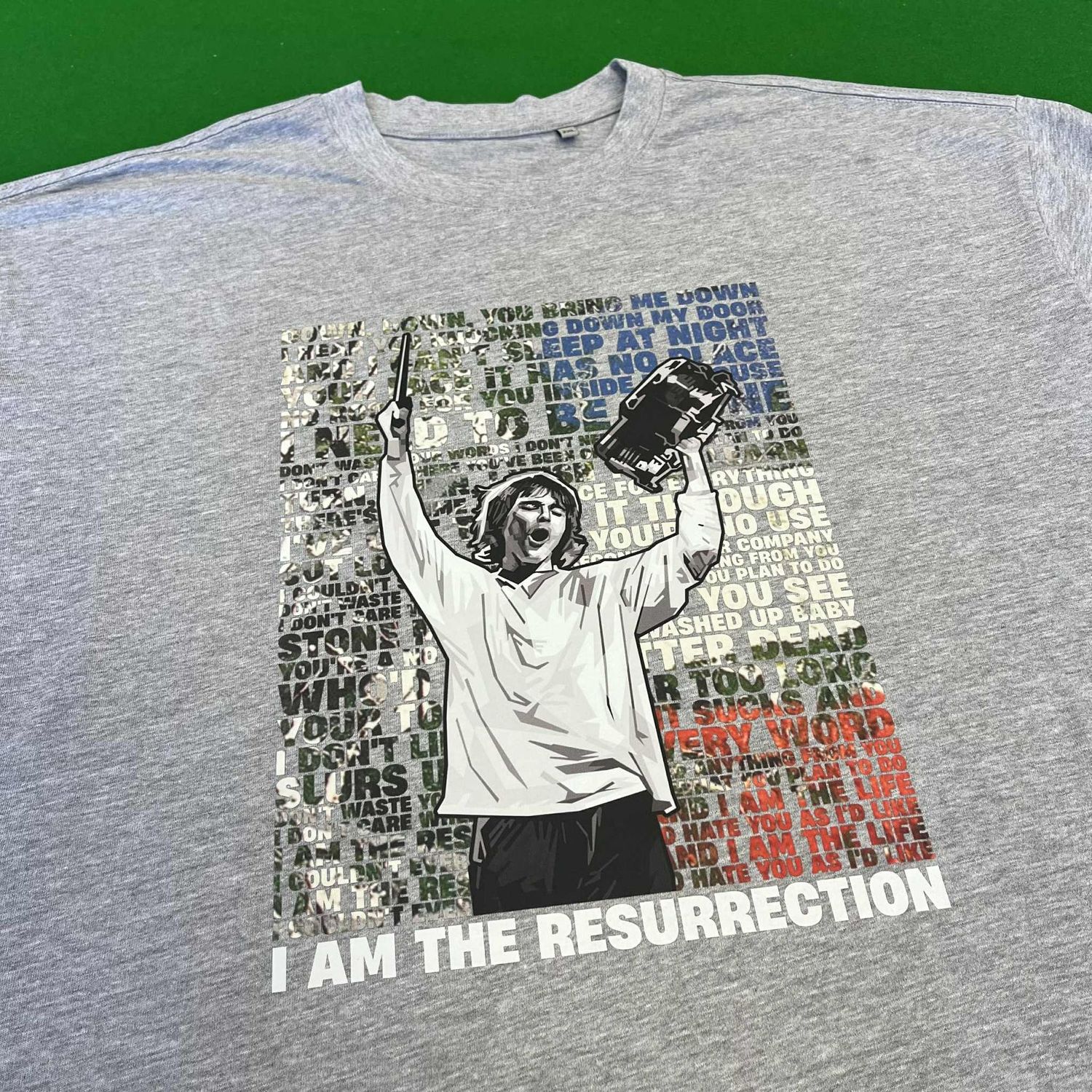 Roses Resurrection T Shirt - Grey - 2XL