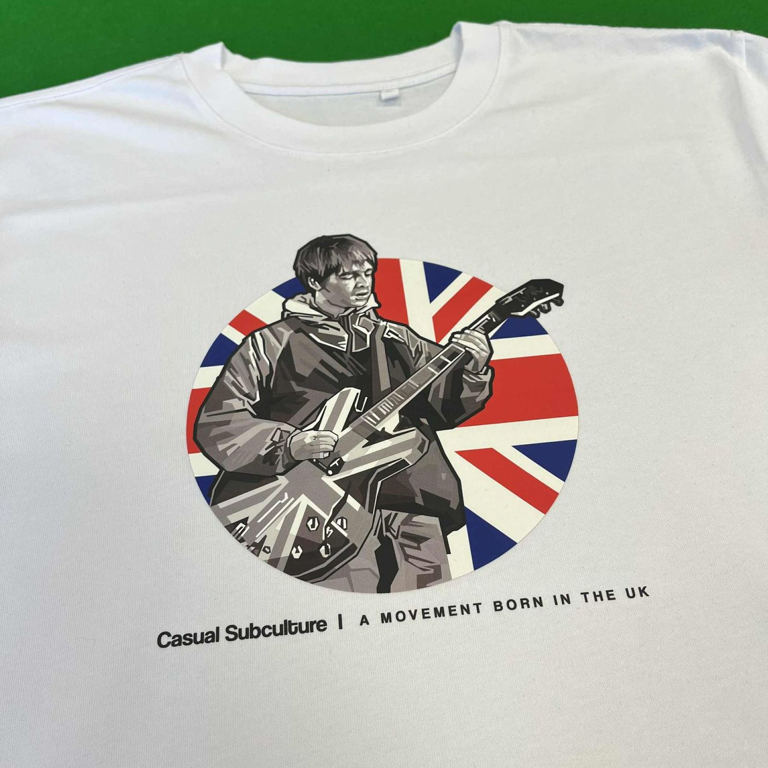 Noel Gallagher Union Jack T Shirt - White - MEDIUM
