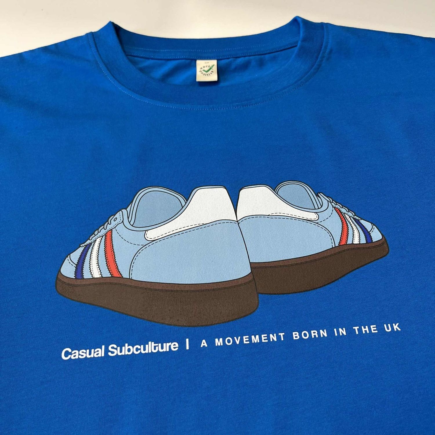 Mod Handball Trainers T Shirt - Blue - MEDIUM