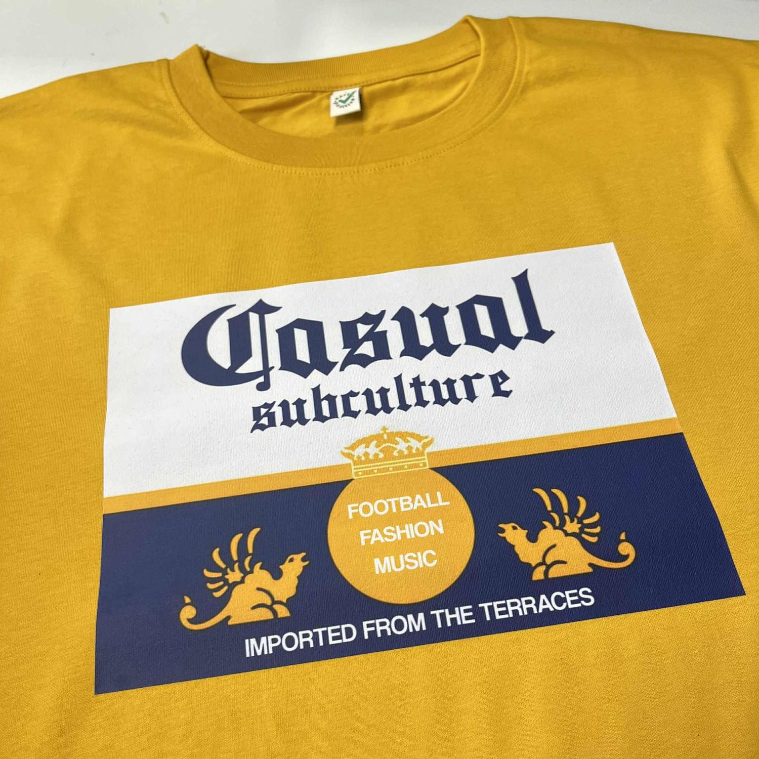 Casual Sub Beer T Shirt - Gold - LARGE