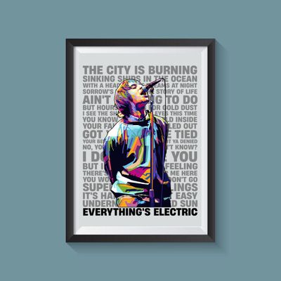 Liam - Everything's Electric A3 Print Liam - Everything's Electric A3 Print