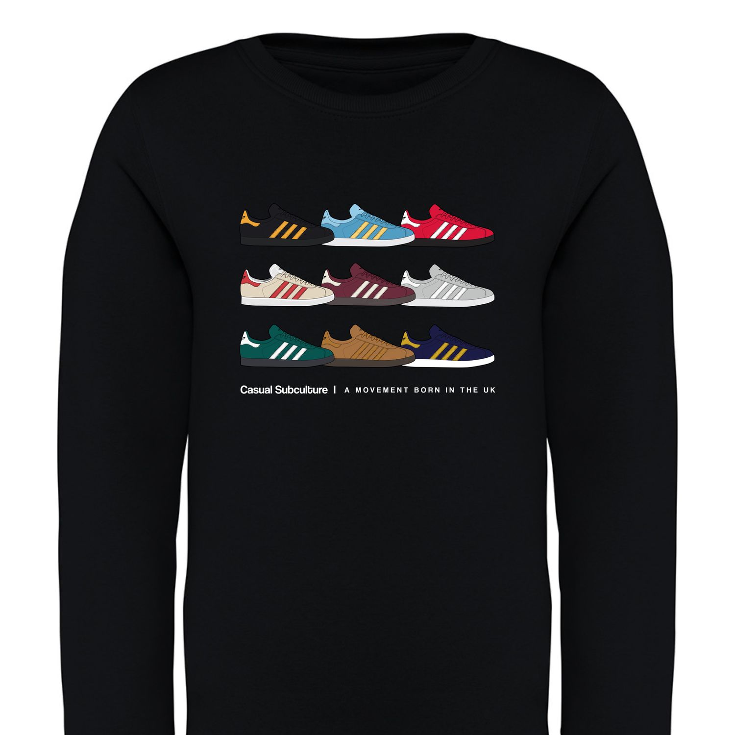 Gazelle Sweatshirt (Junior), COLOUR: BLACK