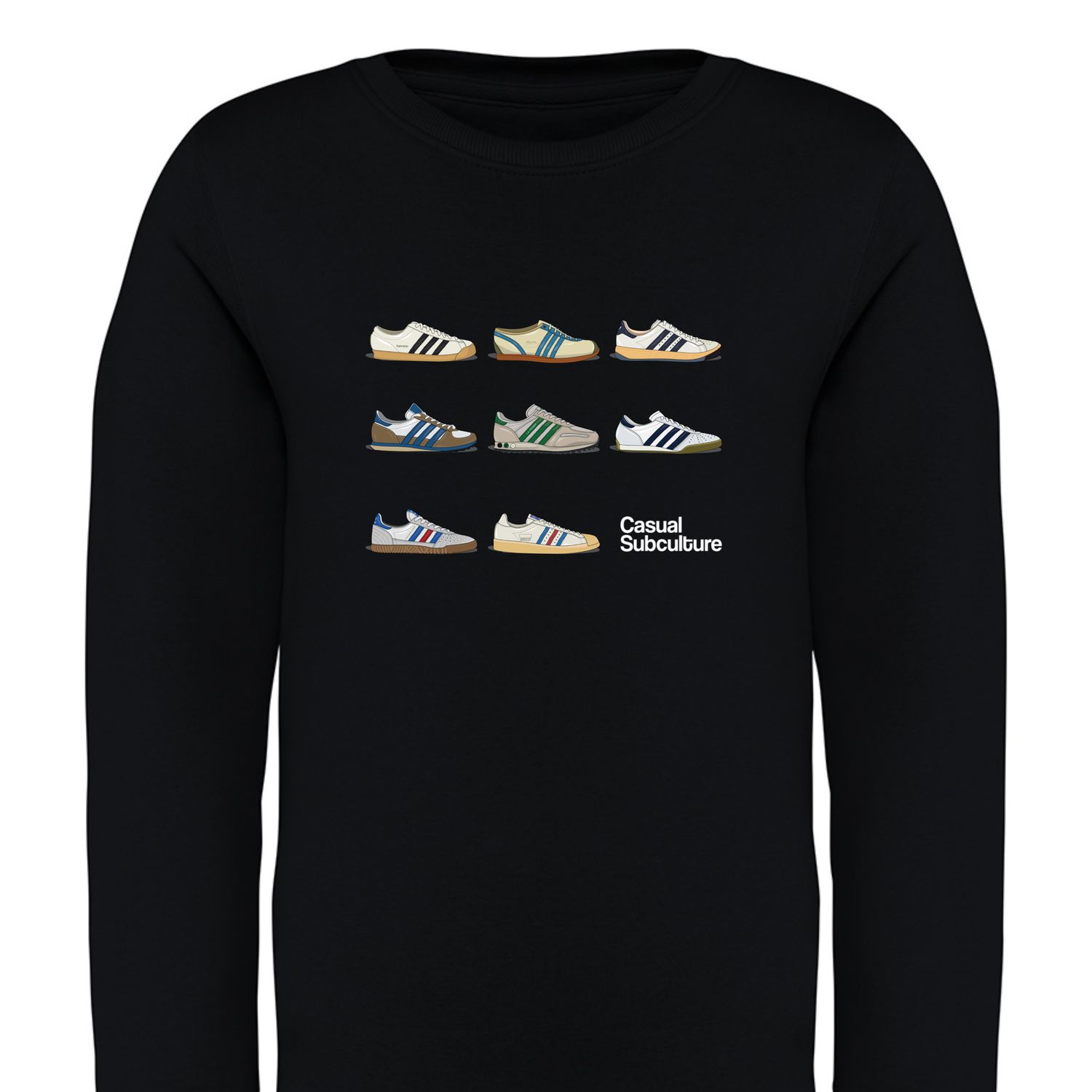 Vintage Trainer Sweatshirt (Junior), COLOUR: BLACK