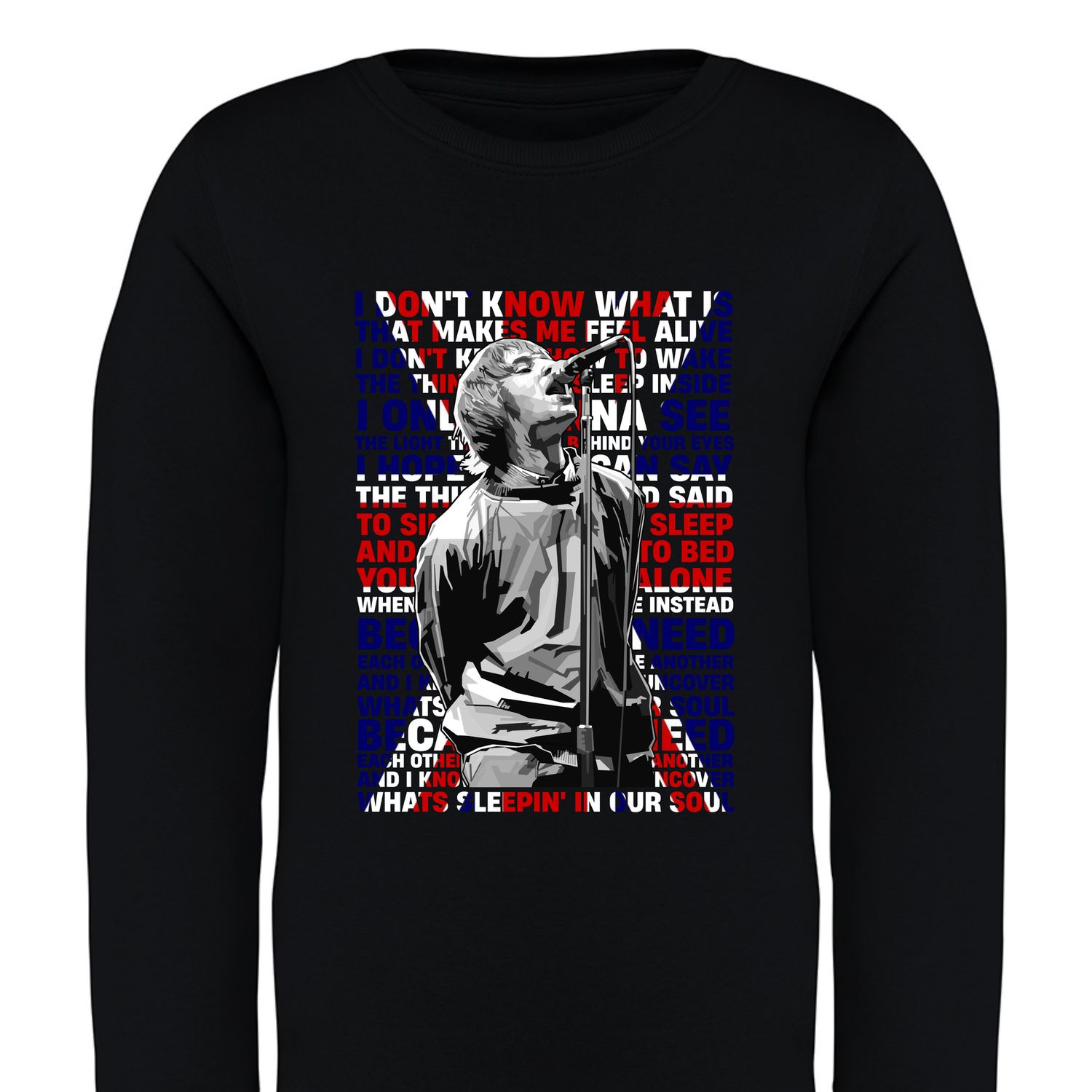 Oasis Liam Gallagher Acquiesce Sweatshirt (Junior), COLOUR: BLACK