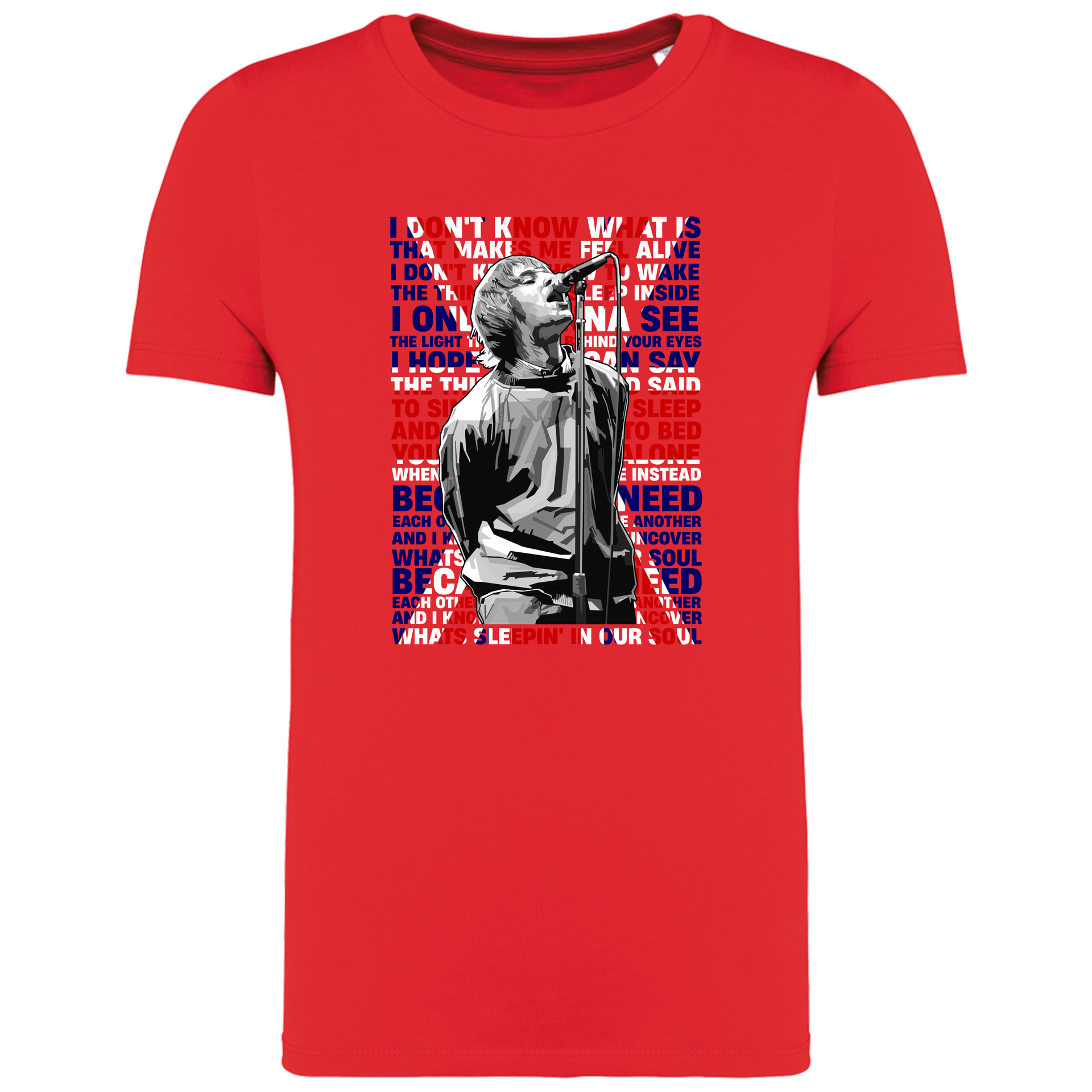 Oasis Acquiesce Liam Gallagher Pop Art T Shirt (Junior)