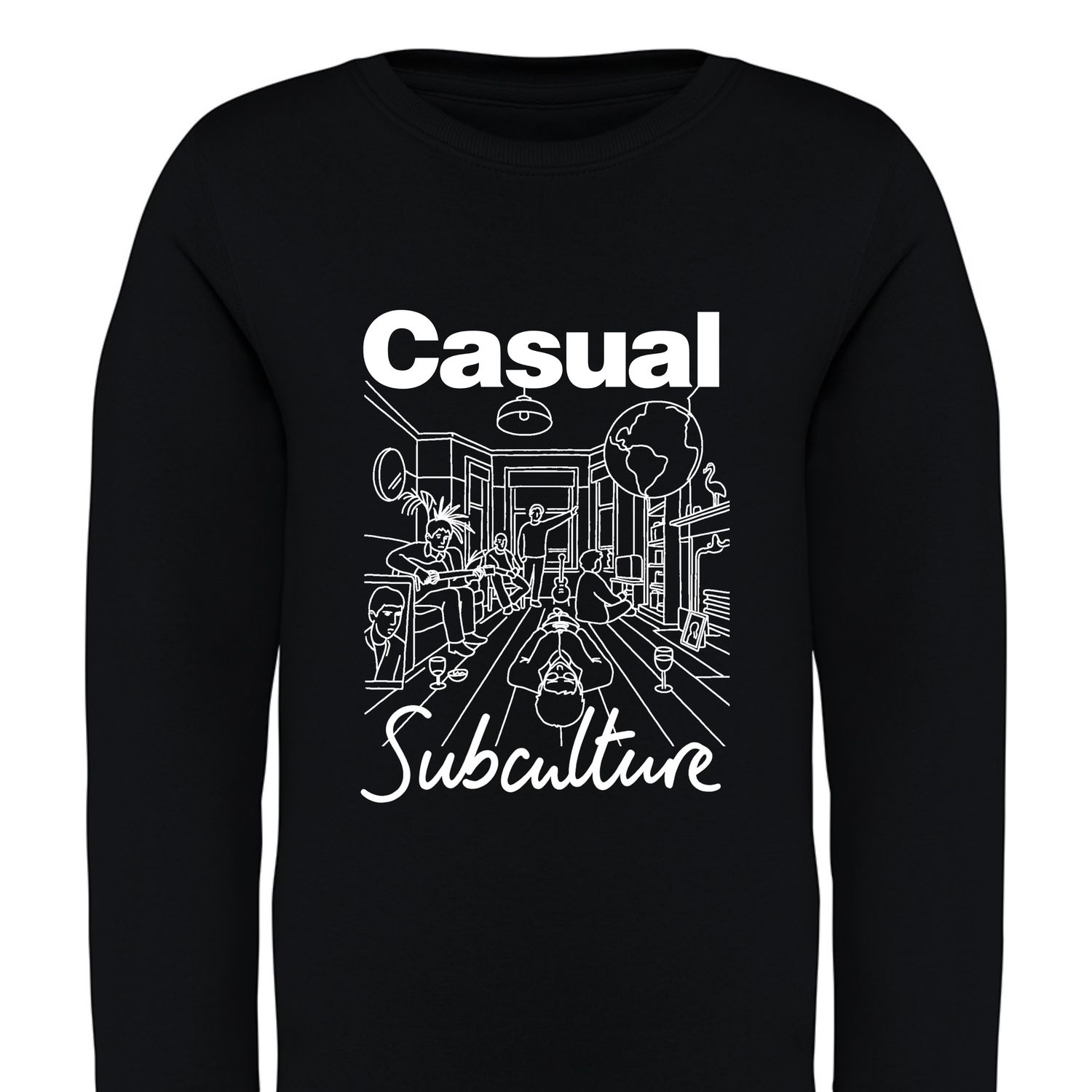 Casual Subculture Oasis Line art Sweatshirt (Junior), COLOUR: BLACK